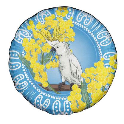 World Diabetes Day Australia Spare Tire Cover Yellow-crested Cockatoo Golden Wattle Aboriginal