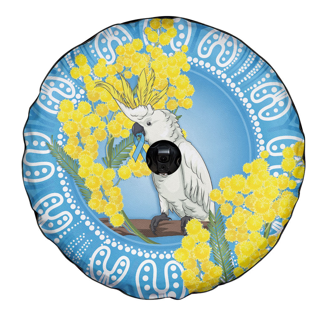 World Diabetes Day Australia Spare Tire Cover Yellow-crested Cockatoo Golden Wattle Aboriginal