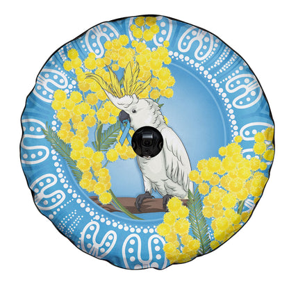 World Diabetes Day Australia Spare Tire Cover Yellow-crested Cockatoo Golden Wattle Aboriginal