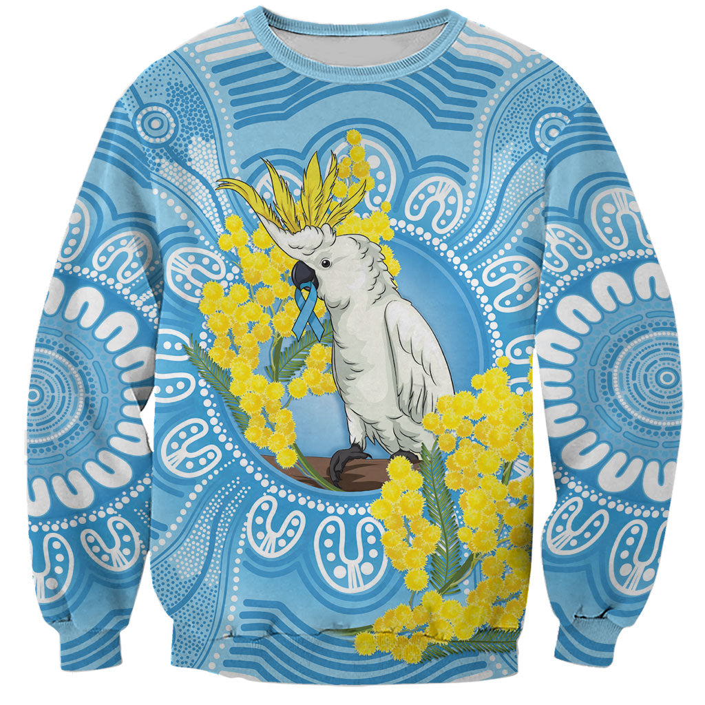 World Diabetes Day Australia Sweatshirt Yellow-crested Cockatoo Golden Wattle Aboriginal
