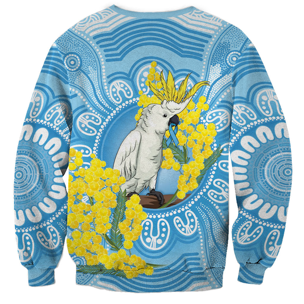 World Diabetes Day Australia Sweatshirt Yellow-crested Cockatoo Golden Wattle Aboriginal