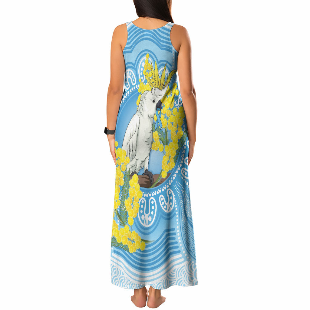 World Diabetes Day Australia Tank Maxi Dress Yellow-crested Cockatoo Golden Wattle Aboriginal