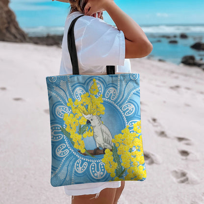 World Diabetes Day Australia Tote Bag Yellow-crested Cockatoo Golden Wattle Aboriginal