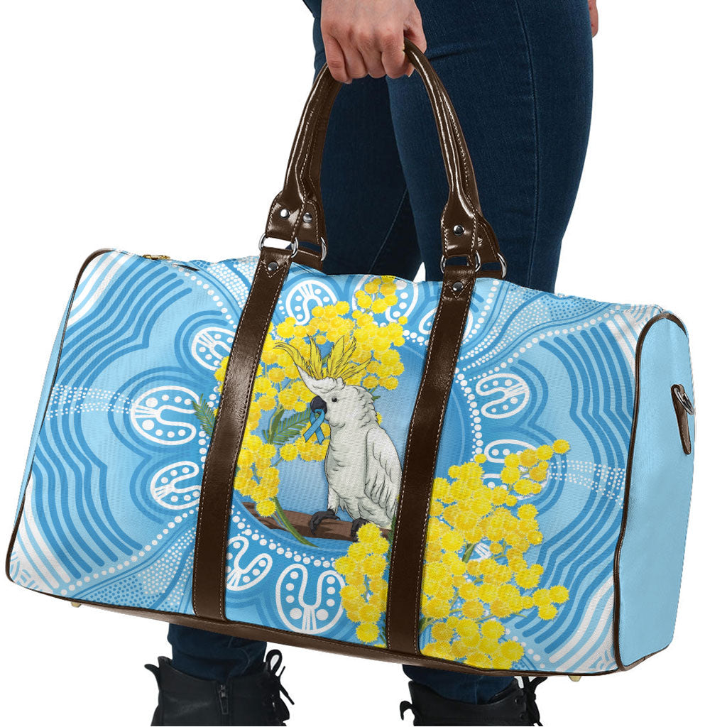World Diabetes Day Australia Travel Bag Yellow-crested Cockatoo Golden Wattle Aboriginal