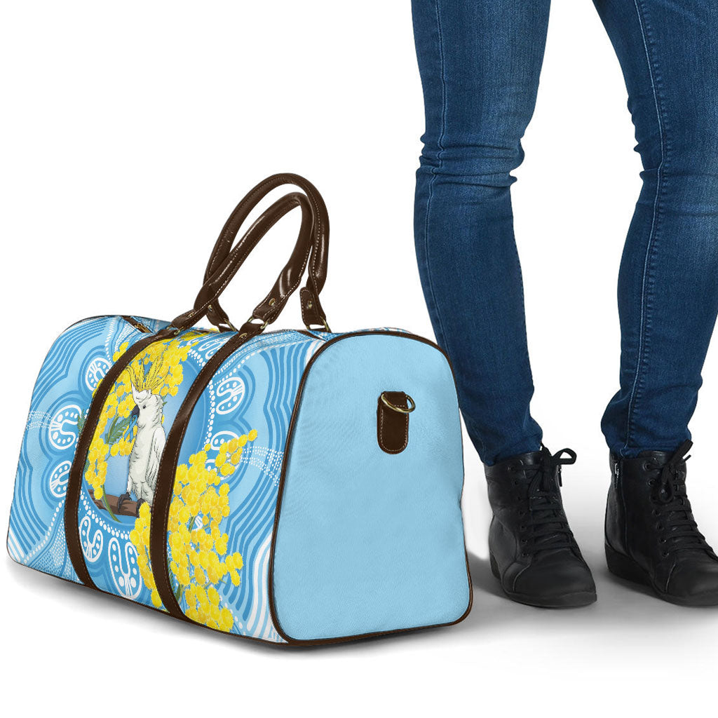 World Diabetes Day Australia Travel Bag Yellow-crested Cockatoo Golden Wattle Aboriginal
