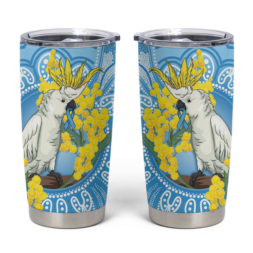 World Diabetes Day Australia Tumbler Cup Yellow-crested Cockatoo Golden Wattle Aboriginal