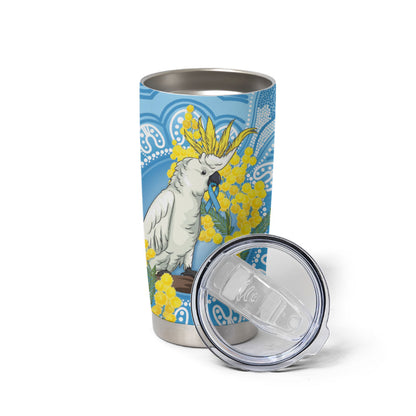 World Diabetes Day Australia Tumbler Cup Yellow-crested Cockatoo Golden Wattle Aboriginal