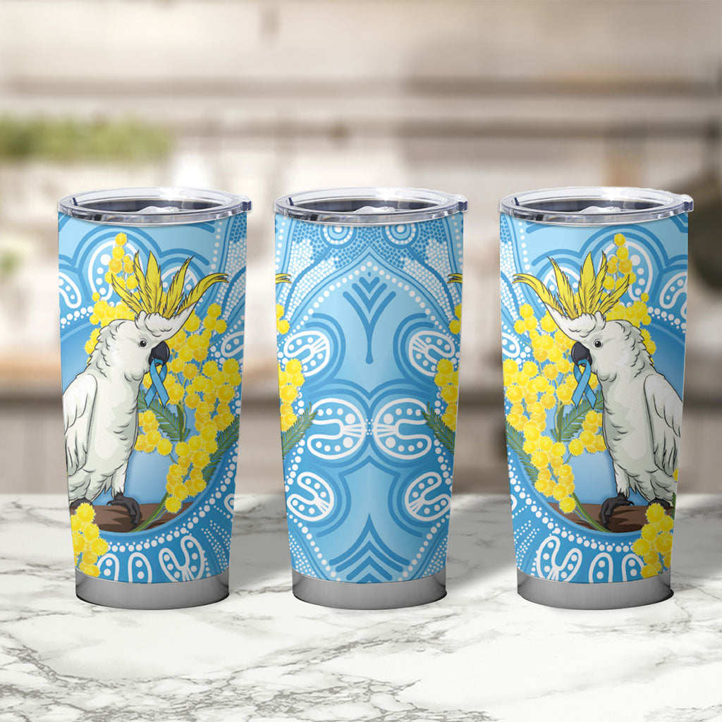World Diabetes Day Australia Tumbler Cup Yellow-crested Cockatoo Golden Wattle Aboriginal