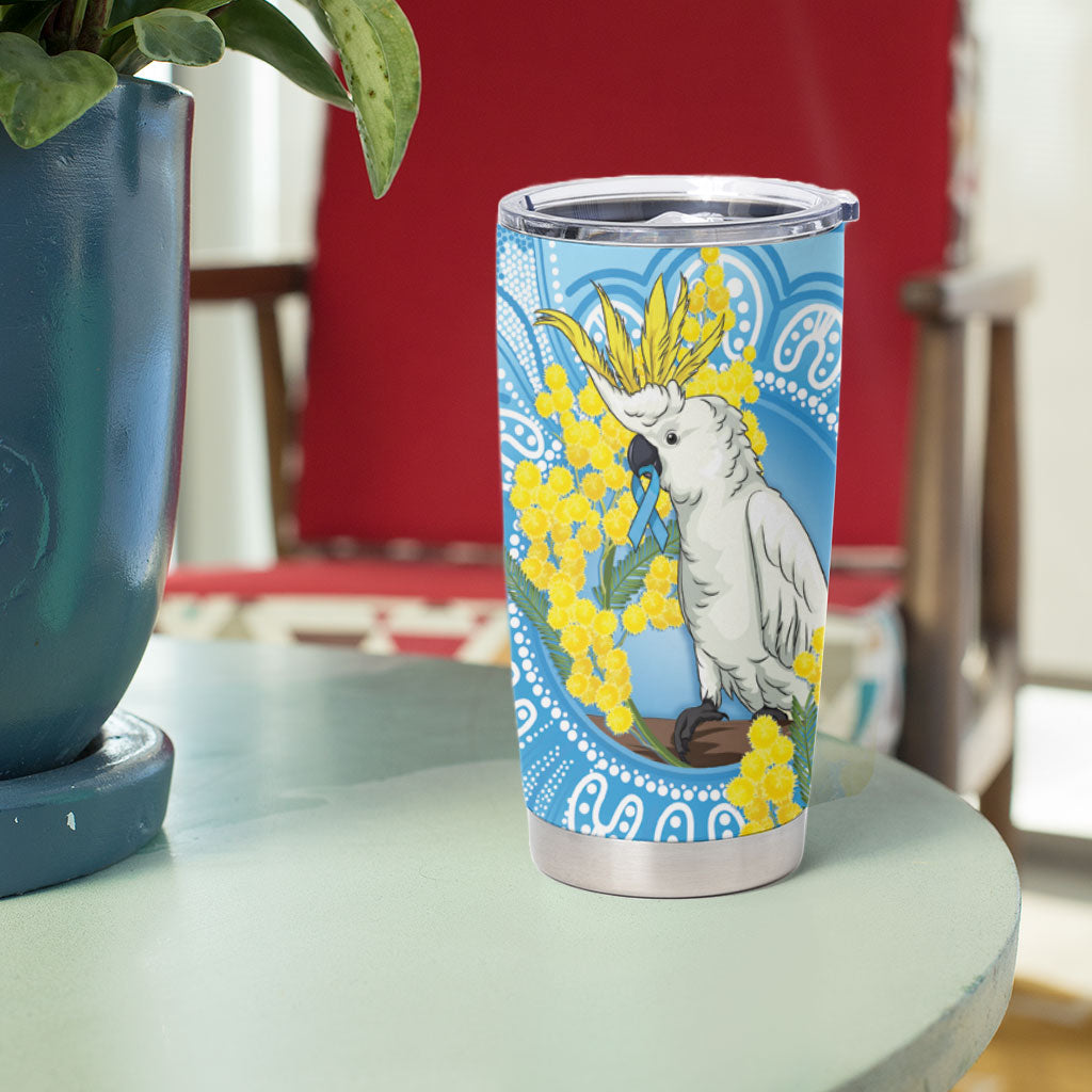 World Diabetes Day Australia Tumbler Cup Yellow-crested Cockatoo Golden Wattle Aboriginal