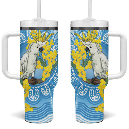 World Diabetes Day Australia Tumbler With Handle Yellow-crested Cockatoo Golden Wattle Aboriginal
