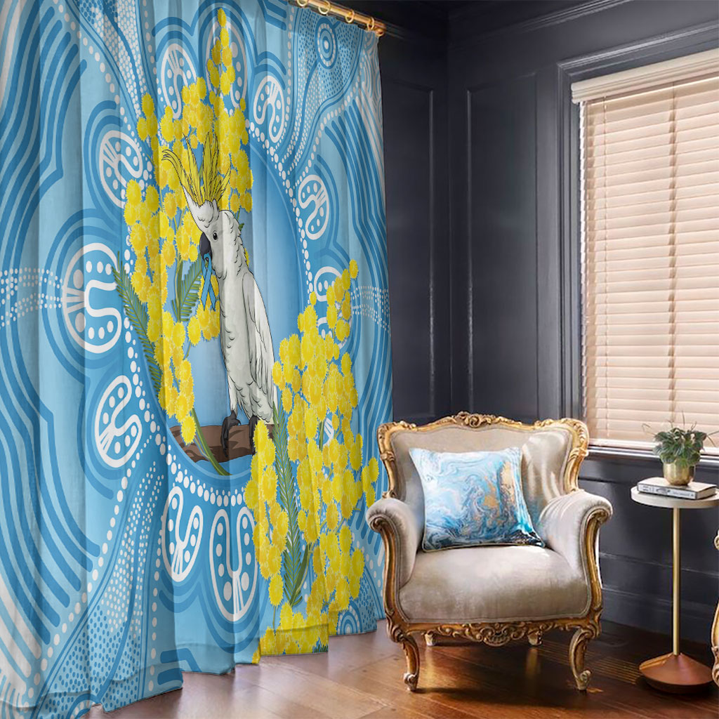 World Diabetes Day Australia Window Curtain Yellow-crested Cockatoo Golden Wattle Aboriginal