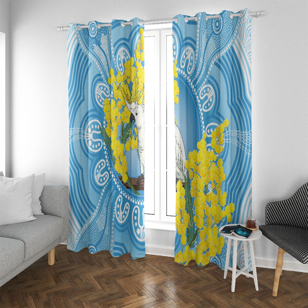 World Diabetes Day Australia Window Curtain Yellow-crested Cockatoo Golden Wattle Aboriginal