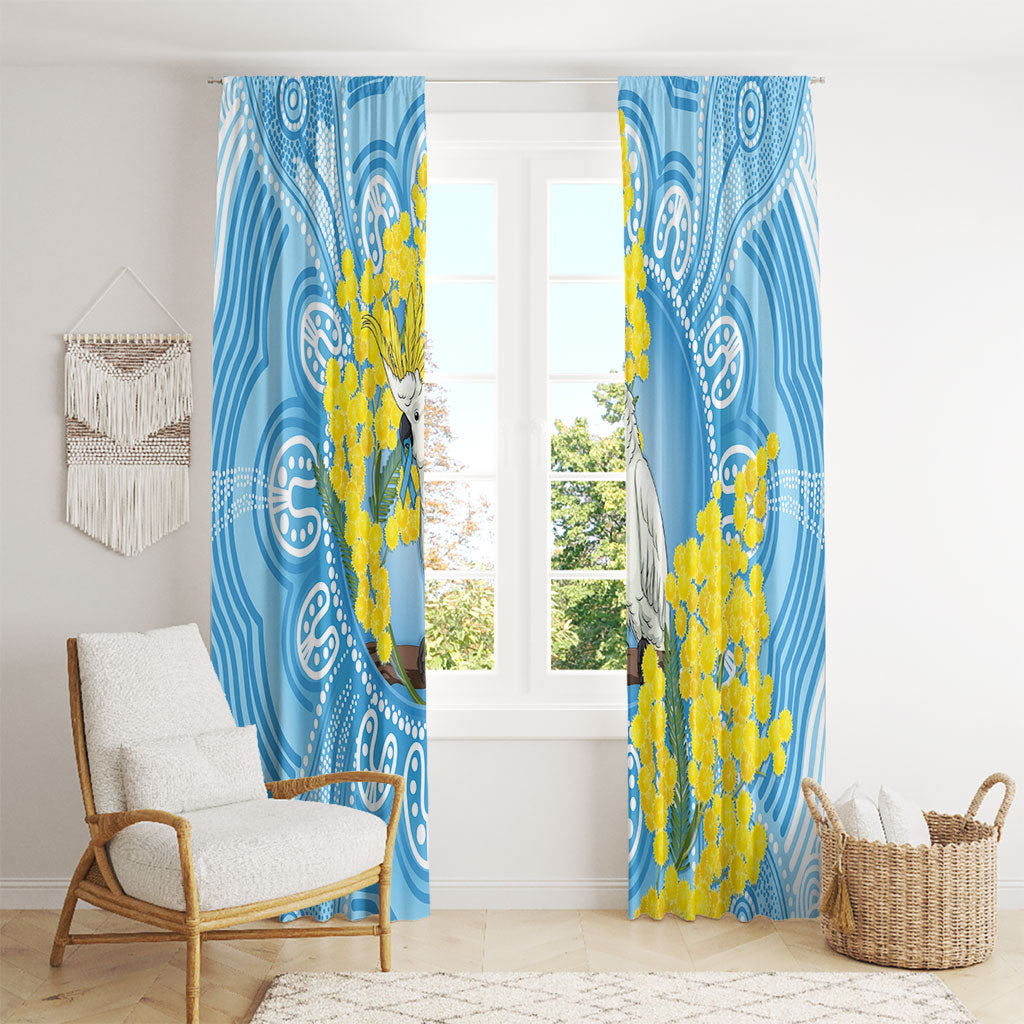 World Diabetes Day Australia Window Curtain Yellow-crested Cockatoo Golden Wattle Aboriginal