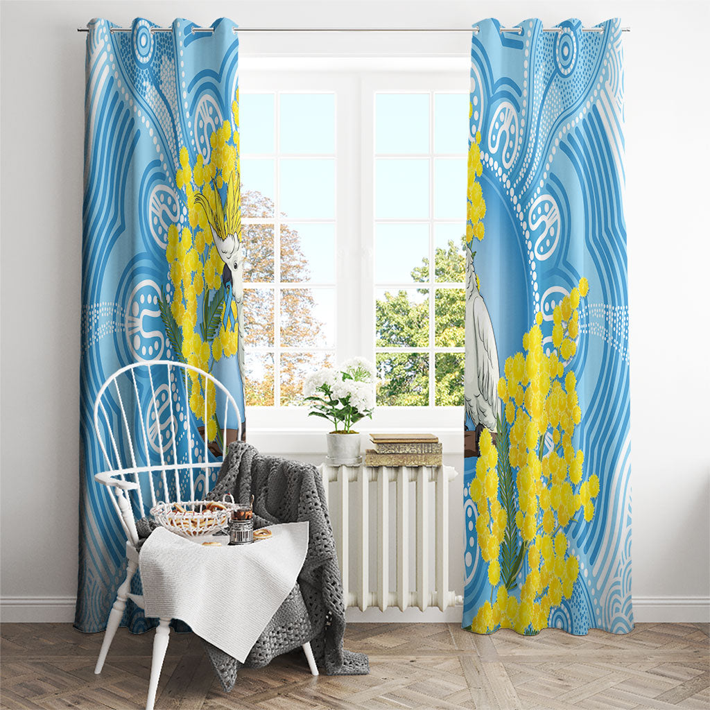 World Diabetes Day Australia Window Curtain Yellow-crested Cockatoo Golden Wattle Aboriginal