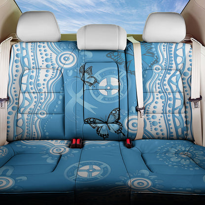 World Diabetes Day Australia Back Car Seat Cover Blue Ribbon Butterfly Aboriginal Art