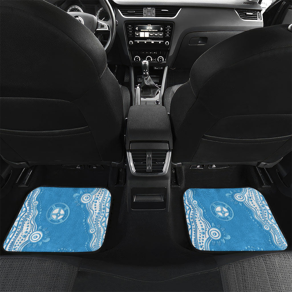 World Diabetes Day Australia Car Mats Blue Ribbon Butterfly Aboriginal Art