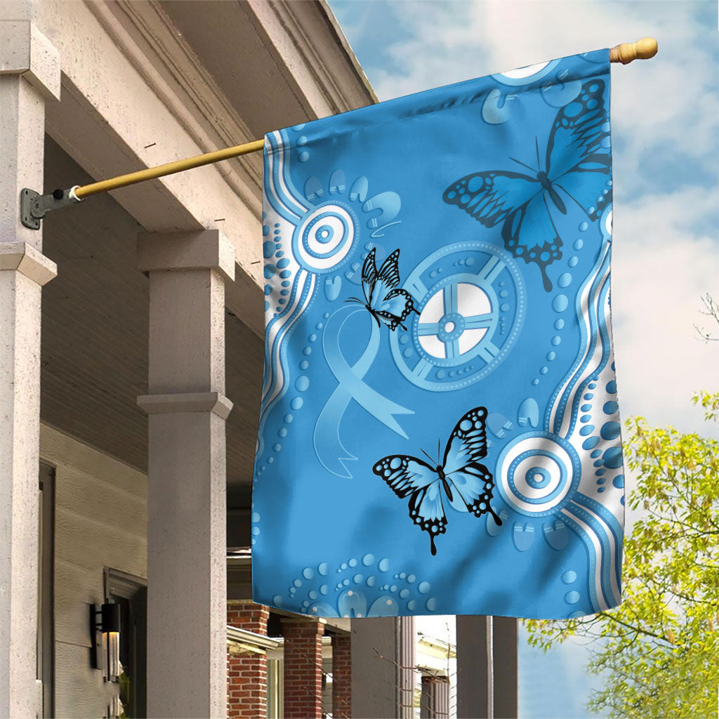 World Diabetes Day Australia Garden Flag Blue Ribbon Butterfly Aboriginal Art