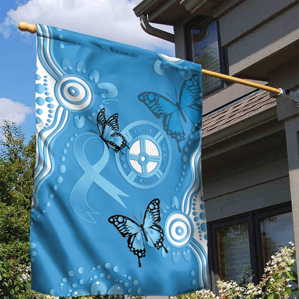 World Diabetes Day Australia Garden Flag Blue Ribbon Butterfly Aboriginal Art