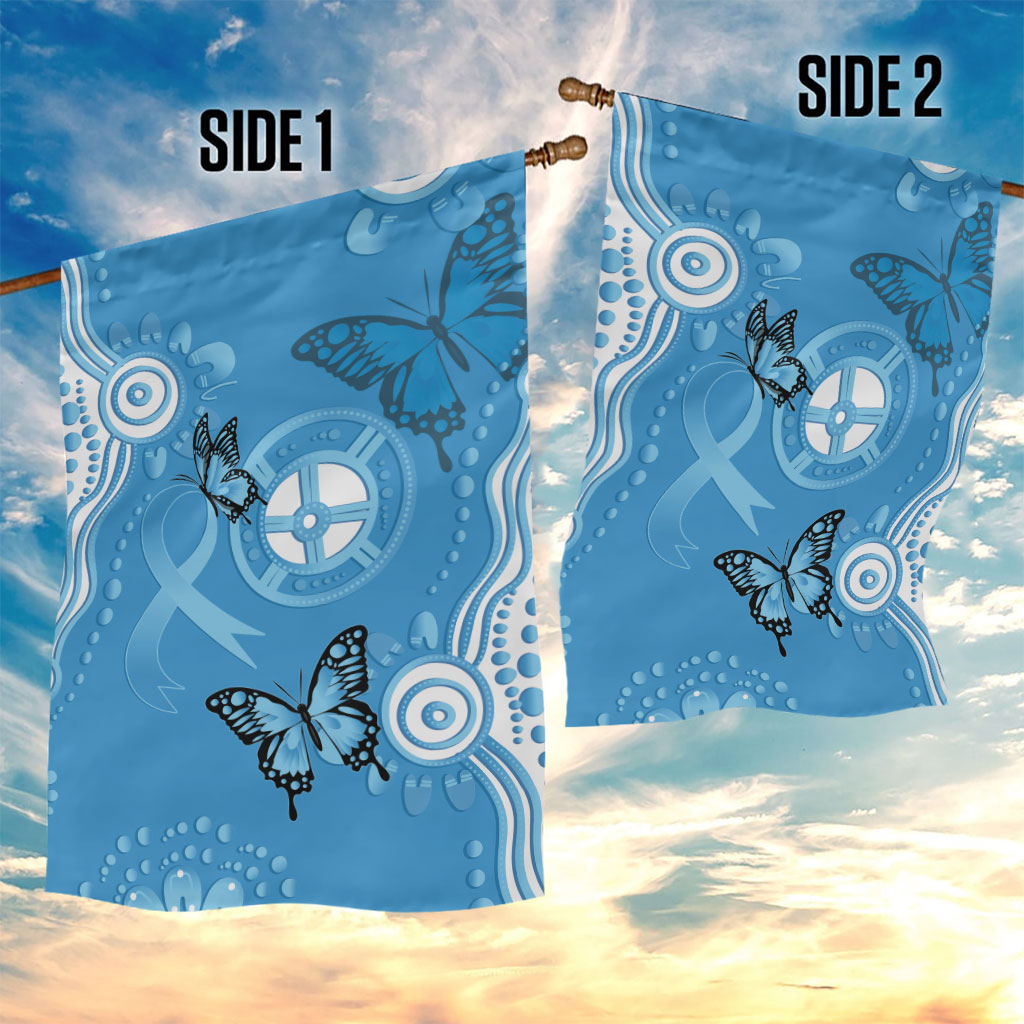 World Diabetes Day Australia Garden Flag Blue Ribbon Butterfly Aboriginal Art