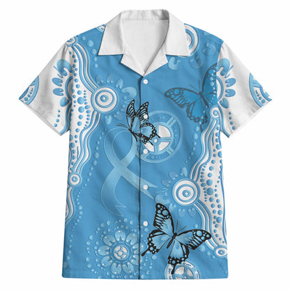 World Diabetes Day Australia Hawaiian Shirt Blue Ribbon Butterfly Aboriginal Art