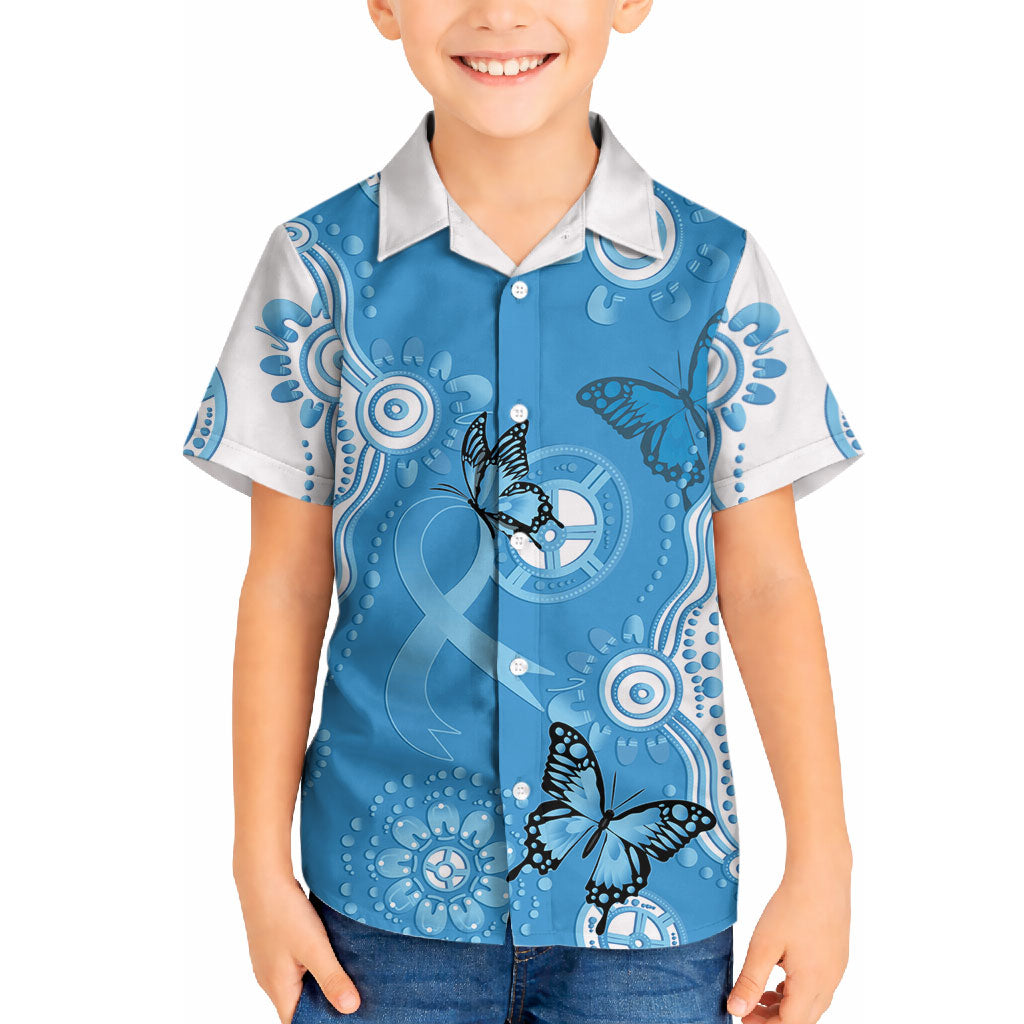 World Diabetes Day Australia Hawaiian Shirt Blue Ribbon Butterfly Aboriginal Art