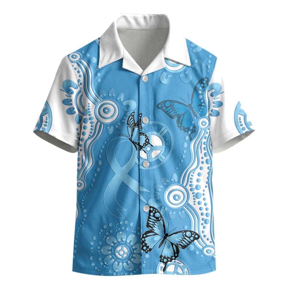 World Diabetes Day Australia Kid Hawaiian Shirt Blue Ribbon Butterfly Aboriginal Art