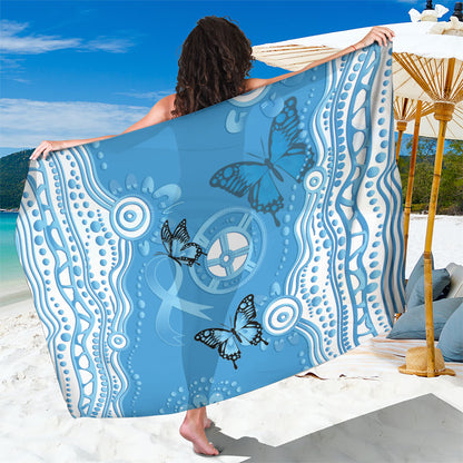 World Diabetes Day Australia Sarong Blue Ribbon Butterfly Aboriginal Art