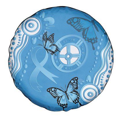 World Diabetes Day Australia Spare Tire Cover Blue Ribbon Butterfly Aboriginal Art