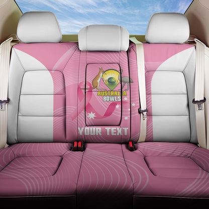 Custom Bowls Australia Breast Cancer Back Car Seat Cover Pink Ribbon Aussie Map With Kangaroo Emu
