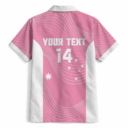 Custom Bowls Australia Breast Cancer Hawaiian Shirt Pink Ribbon Aussie Map With Kangaroo Emu