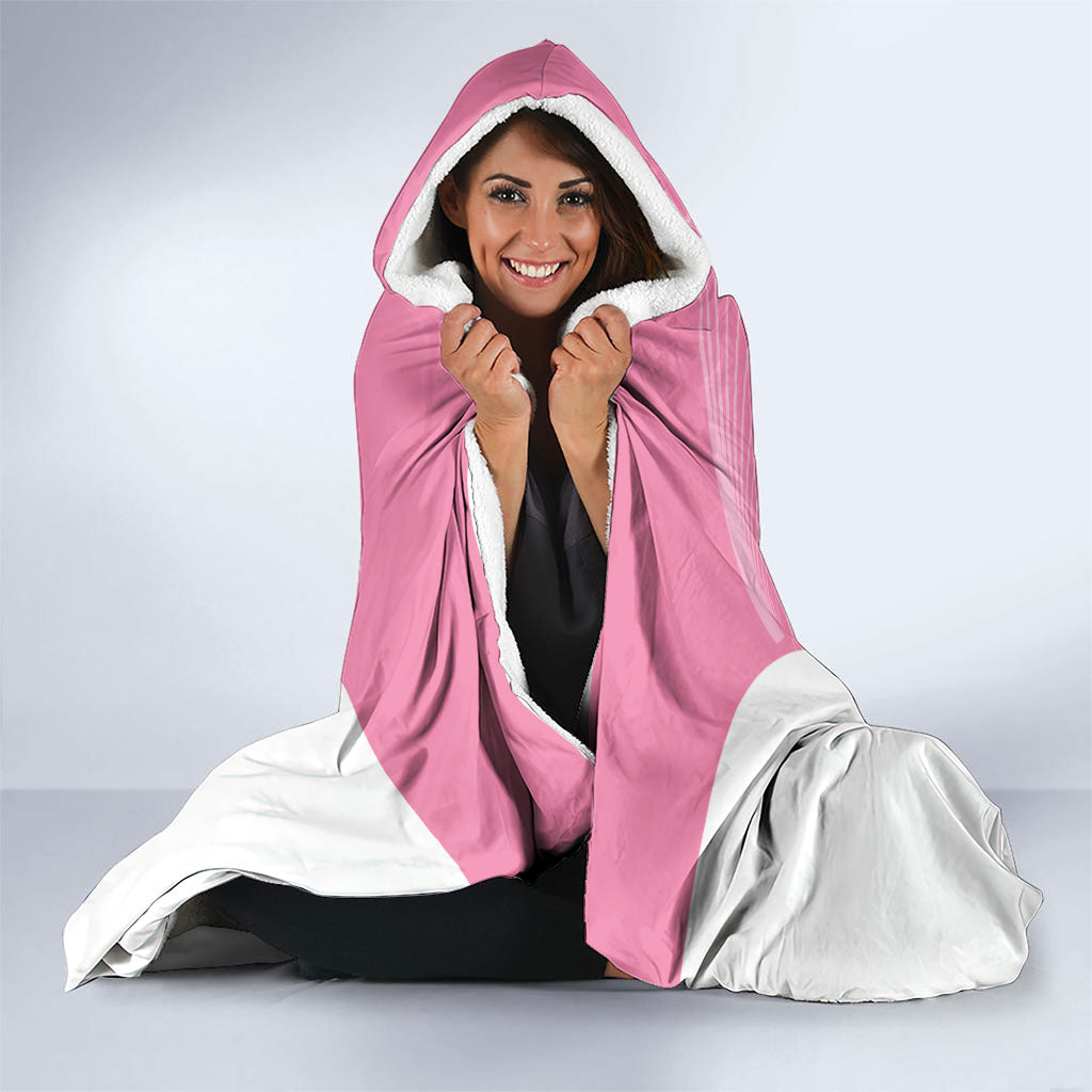 Custom Bowls Australia Breast Cancer Hooded Blanket Pink Ribbon Aussie Map With Kangaroo Emu