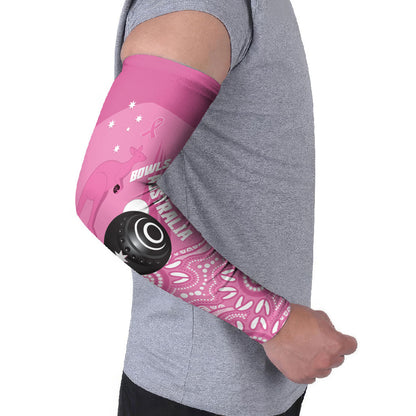 Custom Bowls Australia Breast Cancer Arm Sleeves Pink Ribbon Kangaroo Aboriginal Art
