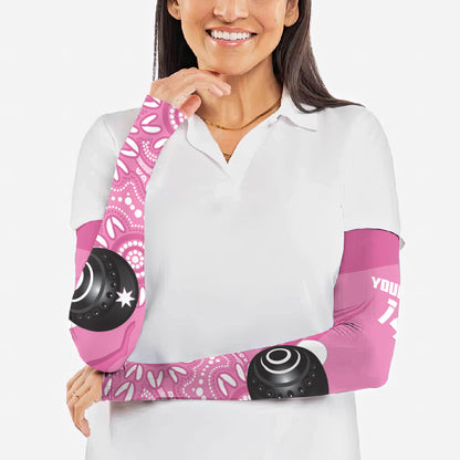 Custom Bowls Australia Breast Cancer Arm Sleeves Pink Ribbon Kangaroo Aboriginal Art