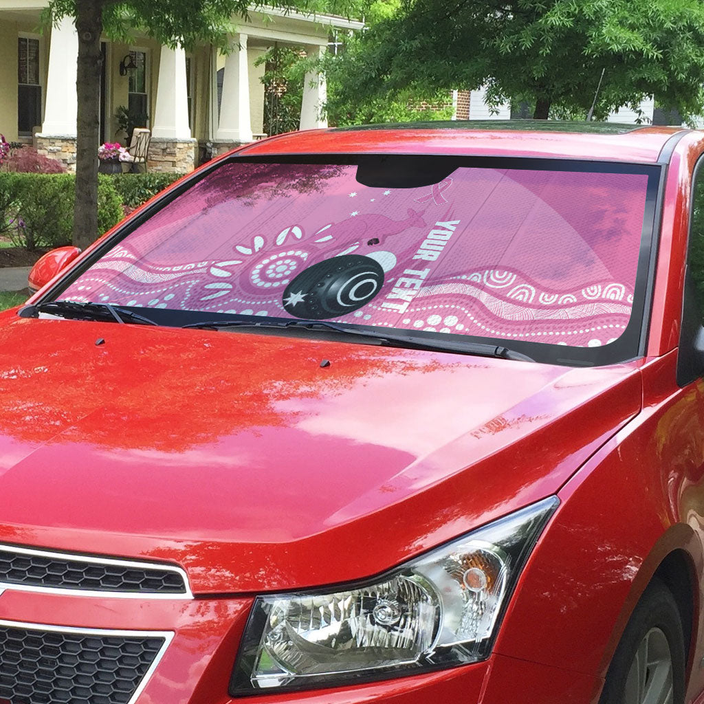 Custom Bowls Australia Breast Cancer Auto Sun Shade Pink Ribbon Kangaroo Aboriginal Art
