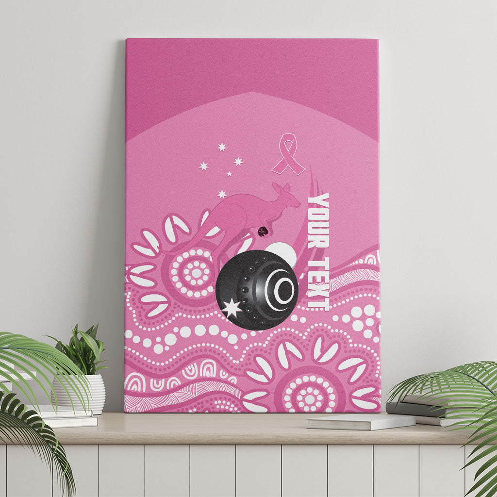 Custom Bowls Australia Breast Cancer Canvas Wall Art Pink Ribbon Kangaroo Aboriginal Art