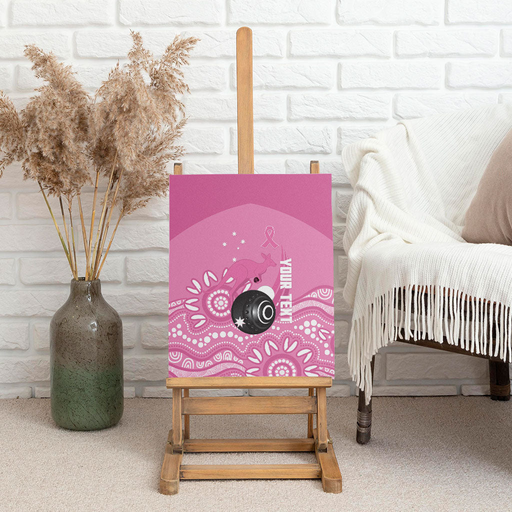 Custom Bowls Australia Breast Cancer Canvas Wall Art Pink Ribbon Kangaroo Aboriginal Art