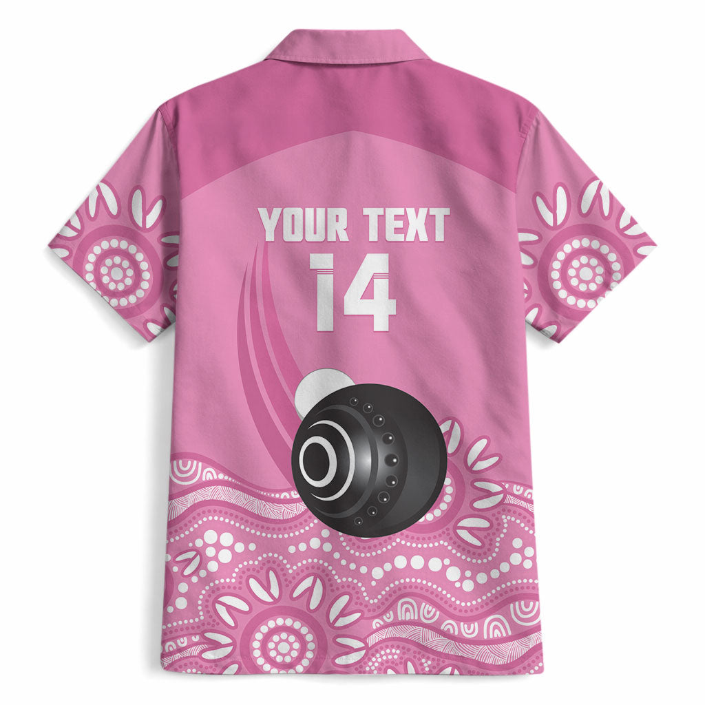 Custom Bowls Australia Breast Cancer Hawaiian Shirt Pink Ribbon Kangaroo Aboriginal Art