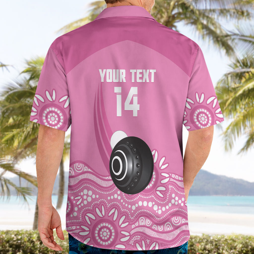 Custom Bowls Australia Breast Cancer Hawaiian Shirt Pink Ribbon Kangaroo Aboriginal Art