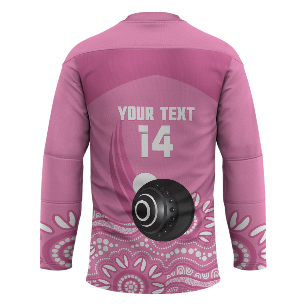 Custom Bowls Australia Breast Cancer Hockey Jersey Pink Ribbon Kangaroo Aboriginal Art