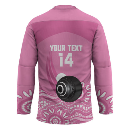 Custom Bowls Australia Breast Cancer Hockey Jersey Pink Ribbon Kangaroo Aboriginal Art
