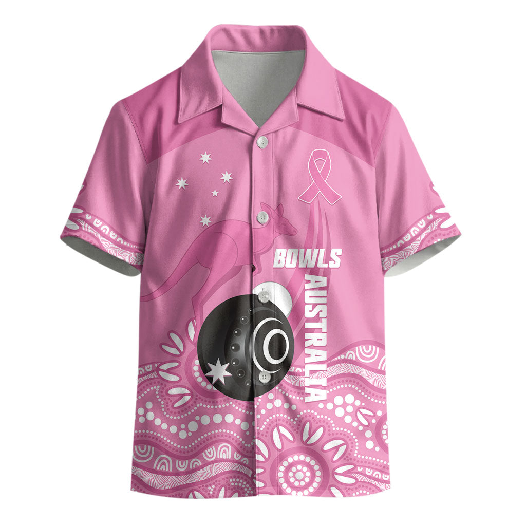 Custom Bowls Australia Breast Cancer Kid Hawaiian Shirt Pink Ribbon Kangaroo Aboriginal Art