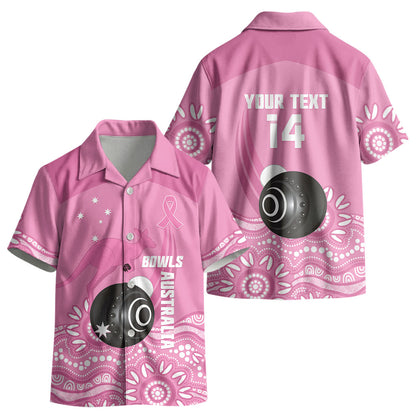 Custom Bowls Australia Breast Cancer Kid Hawaiian Shirt Pink Ribbon Kangaroo Aboriginal Art
