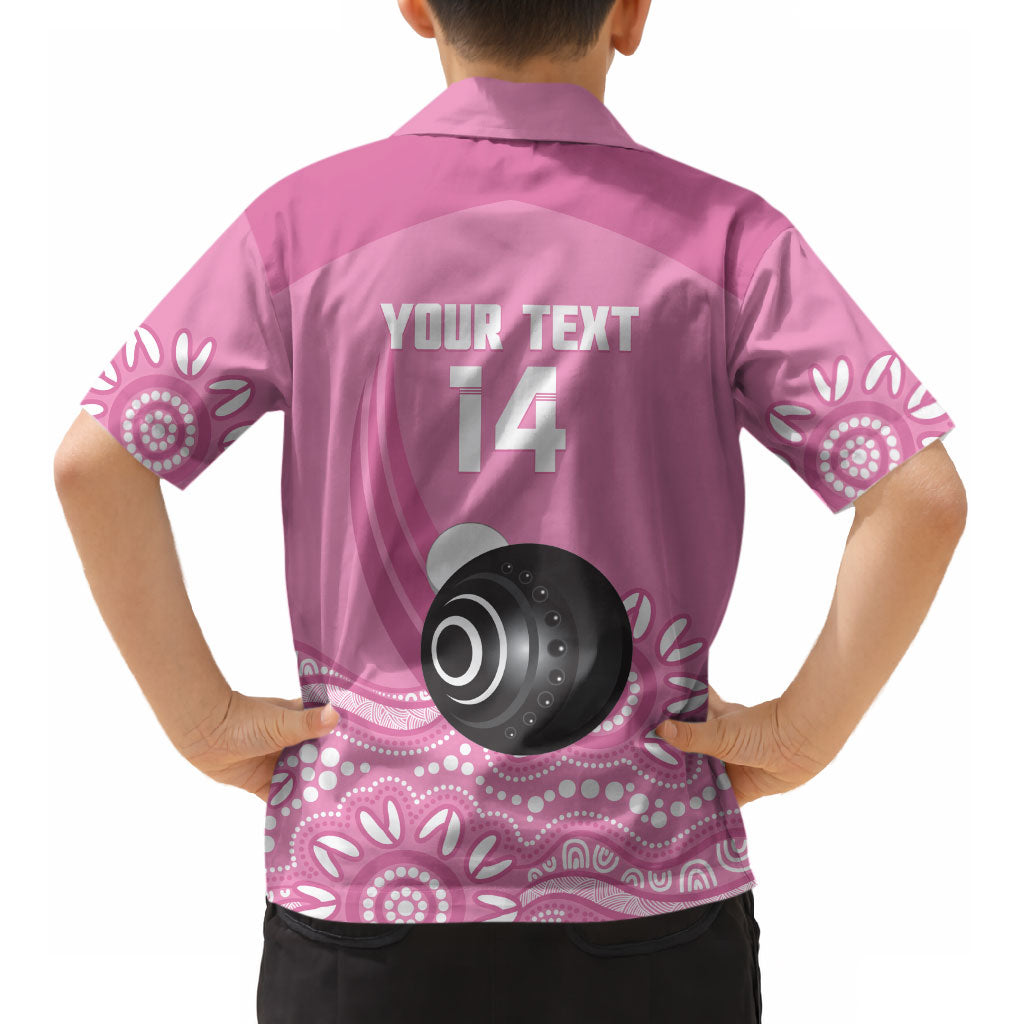 Custom Bowls Australia Breast Cancer Kid Hawaiian Shirt Pink Ribbon Kangaroo Aboriginal Art