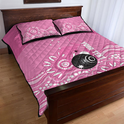Custom Bowls Australia Breast Cancer Quilt Bed Set Pink Ribbon Kangaroo Aboriginal Art