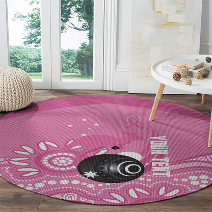 Custom Bowls Australia Breast Cancer Round Carpet Pink Ribbon Kangaroo Aboriginal Art