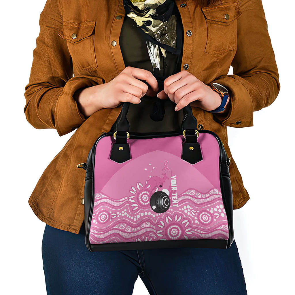 Custom Bowls Australia Breast Cancer Shoulder Handbag Pink Ribbon Kangaroo Aboriginal Art