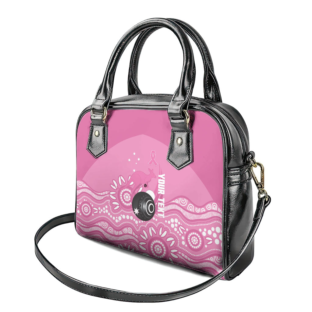 Custom Bowls Australia Breast Cancer Shoulder Handbag Pink Ribbon Kangaroo Aboriginal Art