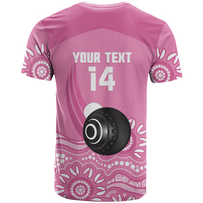 Custom Bowls Australia Breast Cancer T Shirt Pink Ribbon Kangaroo Aboriginal Art