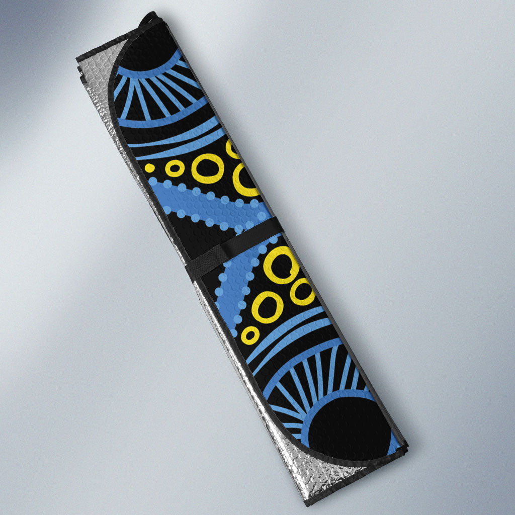Australia Autism Support Auto Sun Shade Brave Strong Aussie Lizard Aboriginal Art