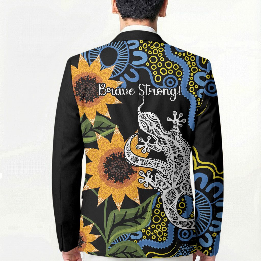 Australia Autism Support Blazer Brave Strong Aussie Lizard Aboriginal Art